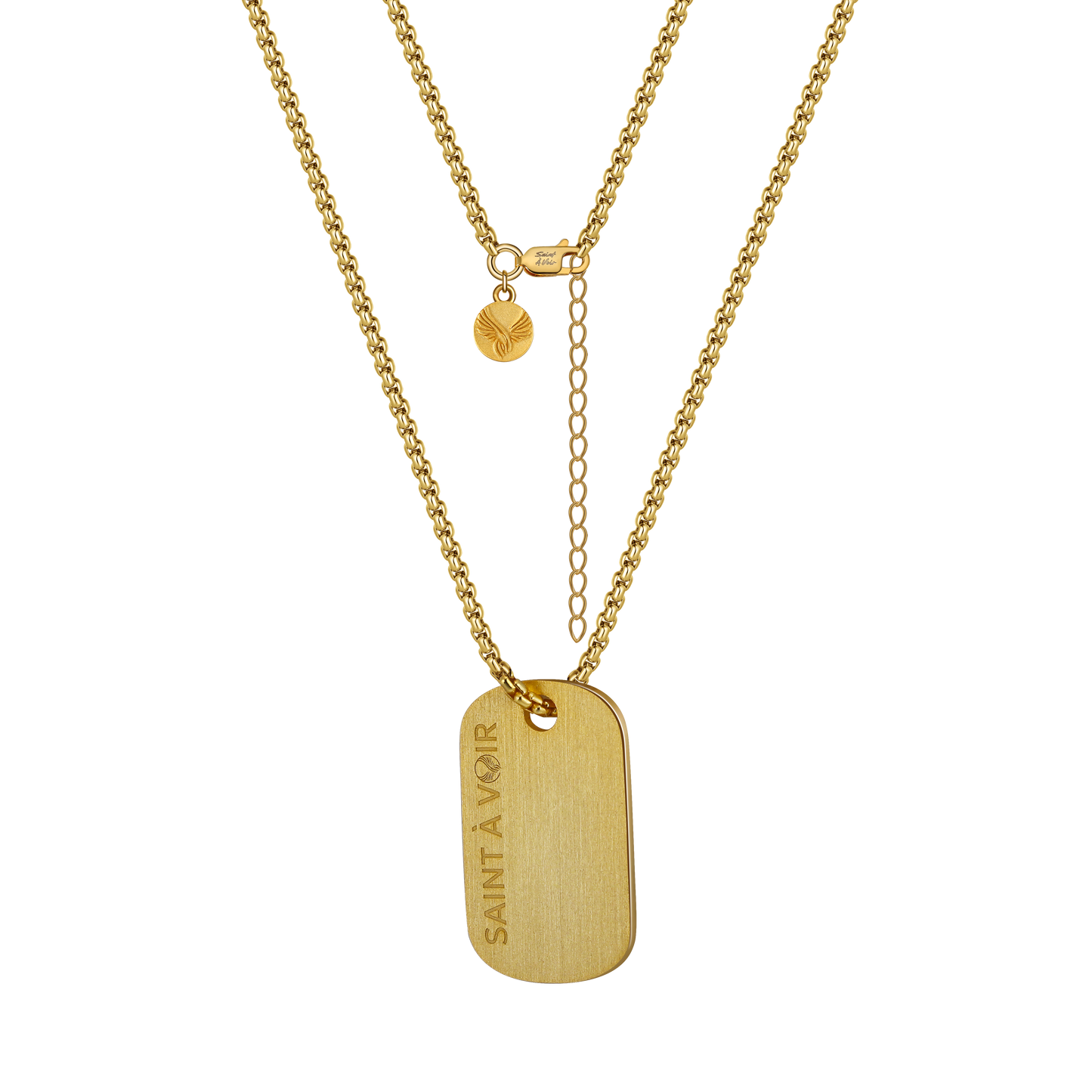 Tag Pendant Necklace | Gold