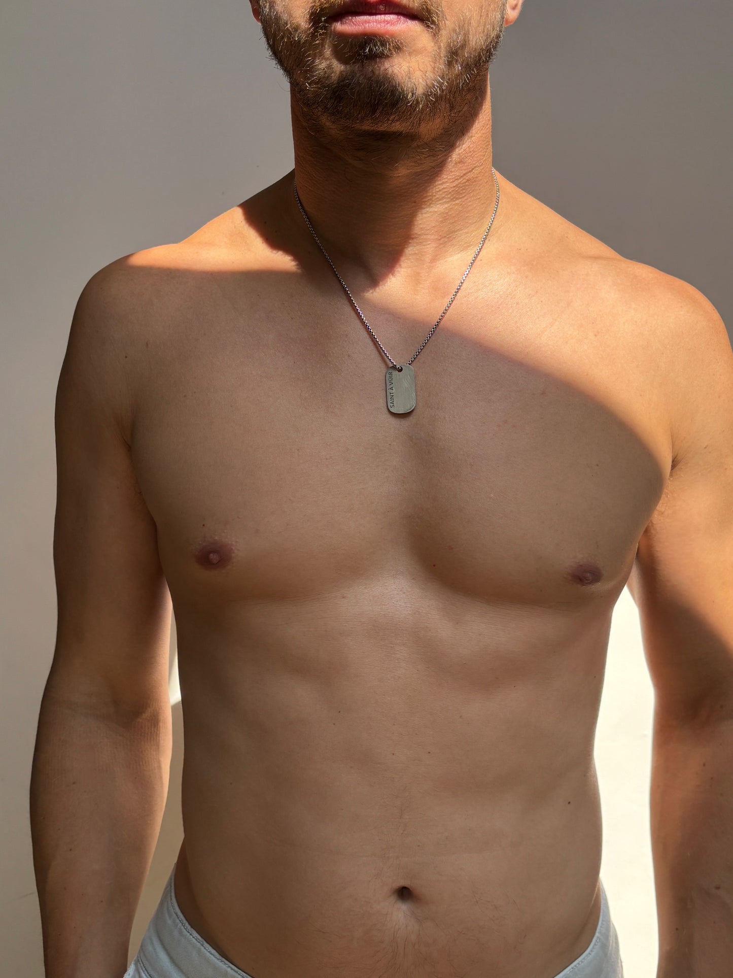 Tag Pendant Necklace | Silver