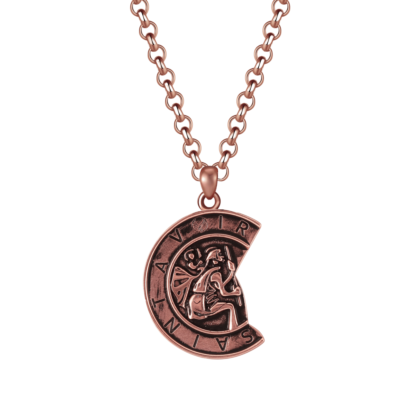 Saint Christopher Pendant Necklace | Rose Gold