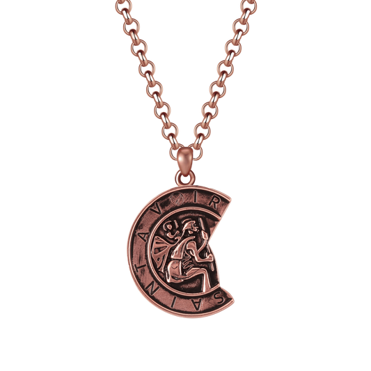 Saint Christopher Pendant Necklace | Rose Gold