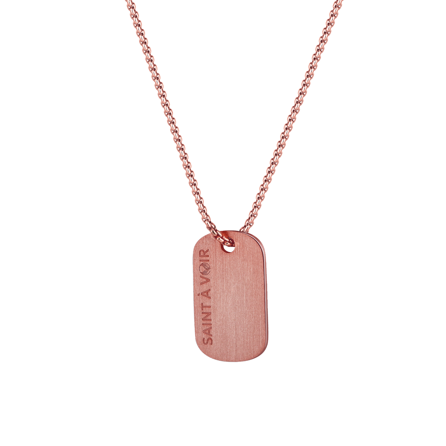 Tag Pendant Necklace | Rose Gold