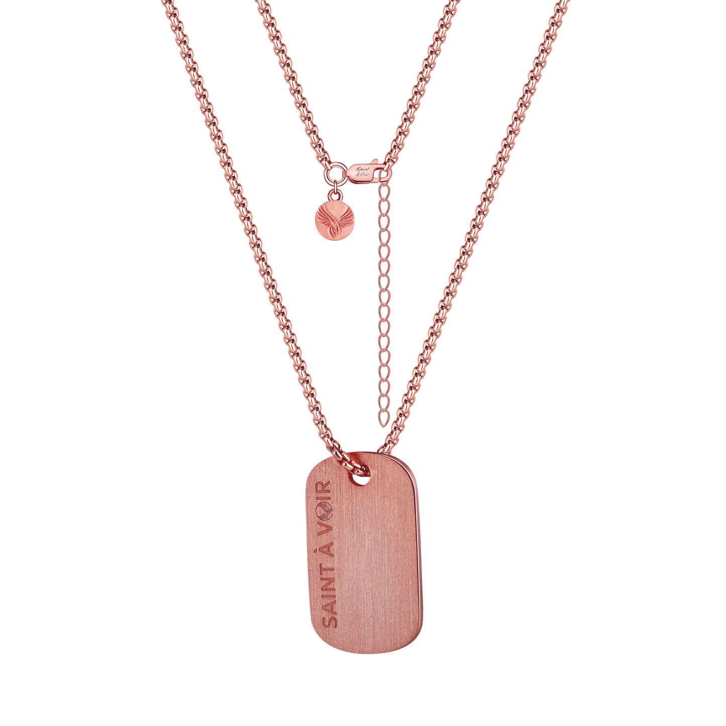 Tag Pendant Necklace | Rose Gold