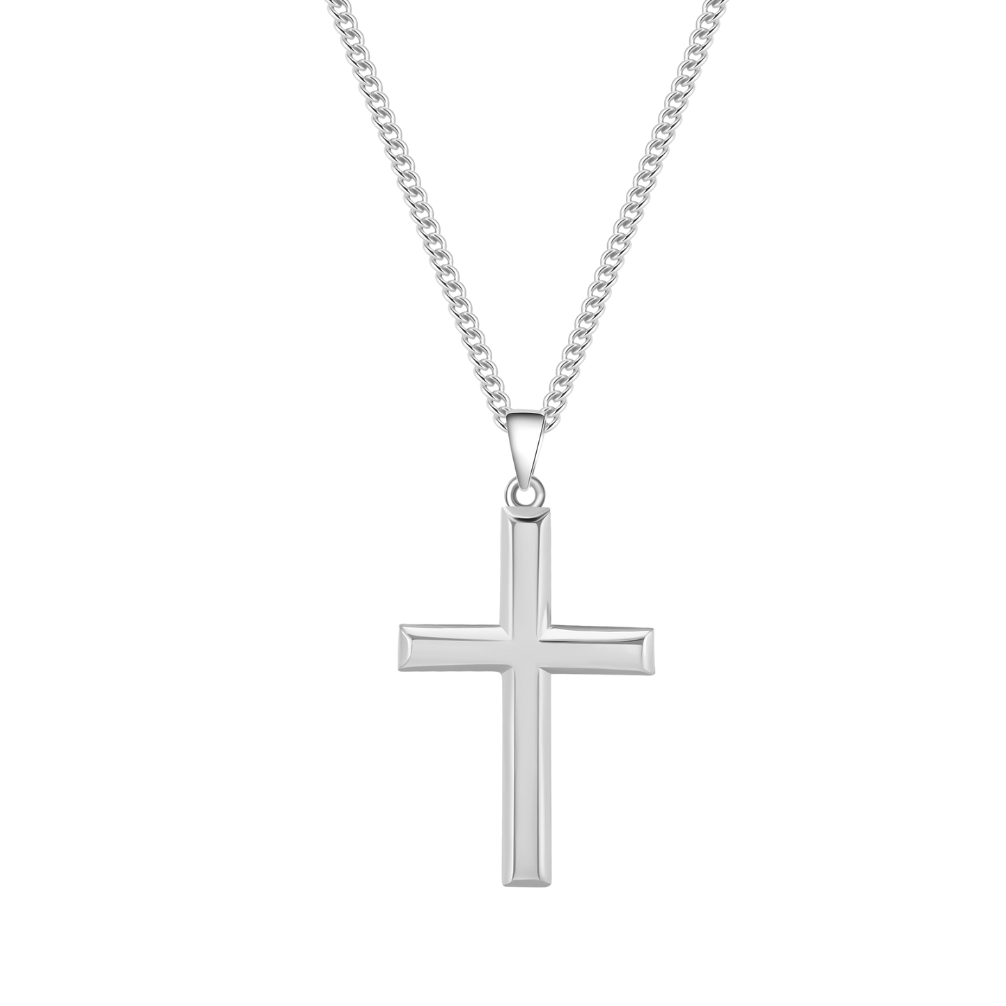 Cross Pendant Necklace | Silver