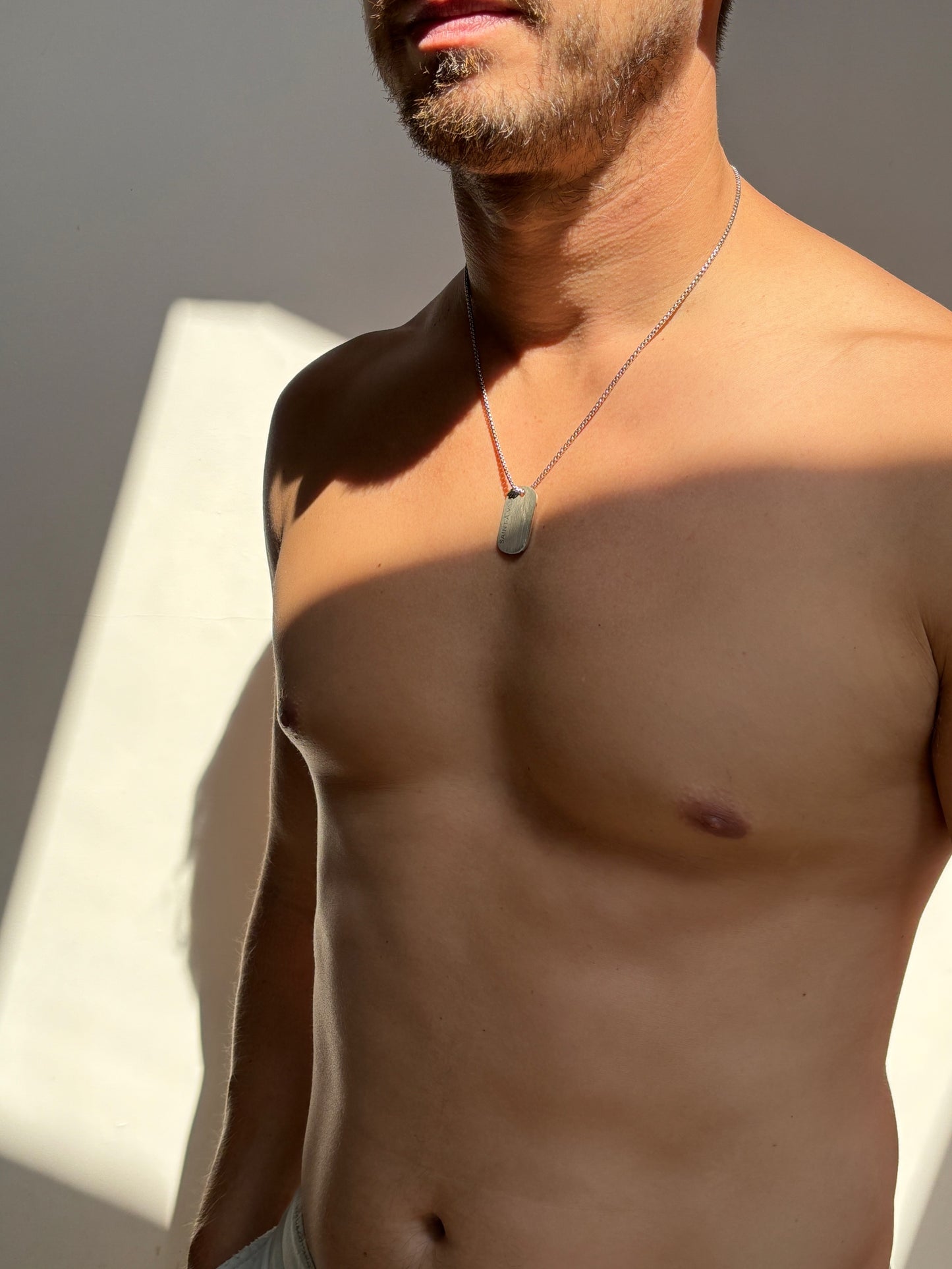 Tag Pendant Necklace | Silver