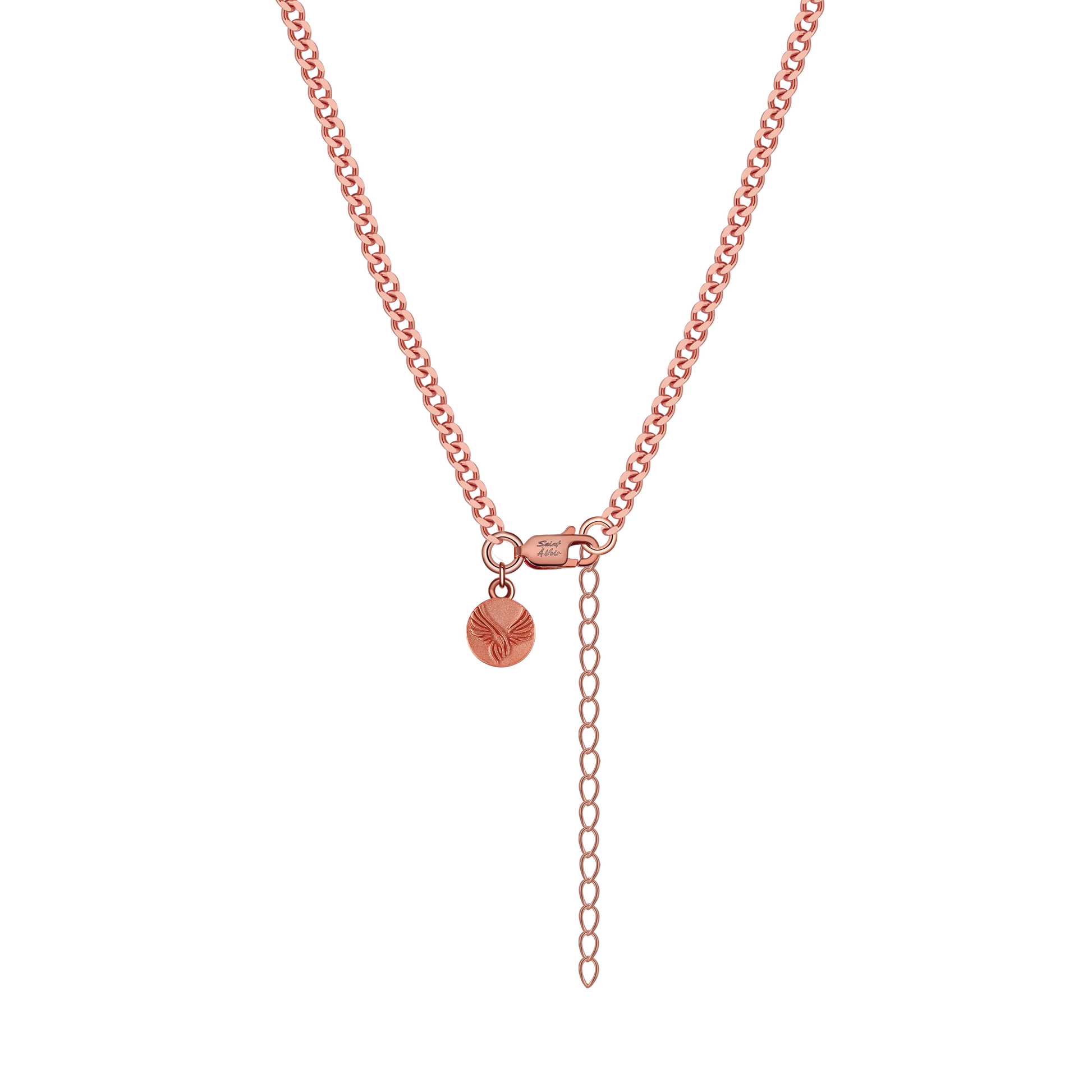 Thin Rose Gold Curb Chain Necklace 