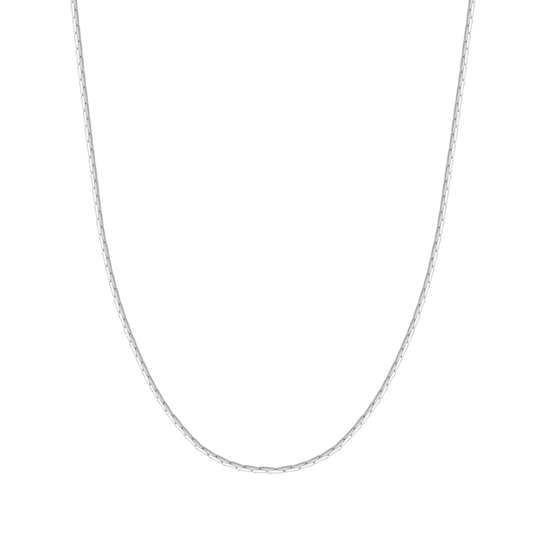 Thin Sterling Silver Chain Necklace Bamboo